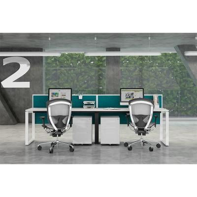 Factory Wholesale Melamine 2 Seats Benching Workstation Office Steel Frame Desk