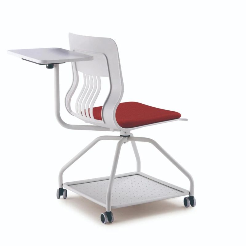 Manufacturers Supply 2021 New Design Home Office Furniture Rotatable School Office Conference Training Chair with Writing Table Office Chair
