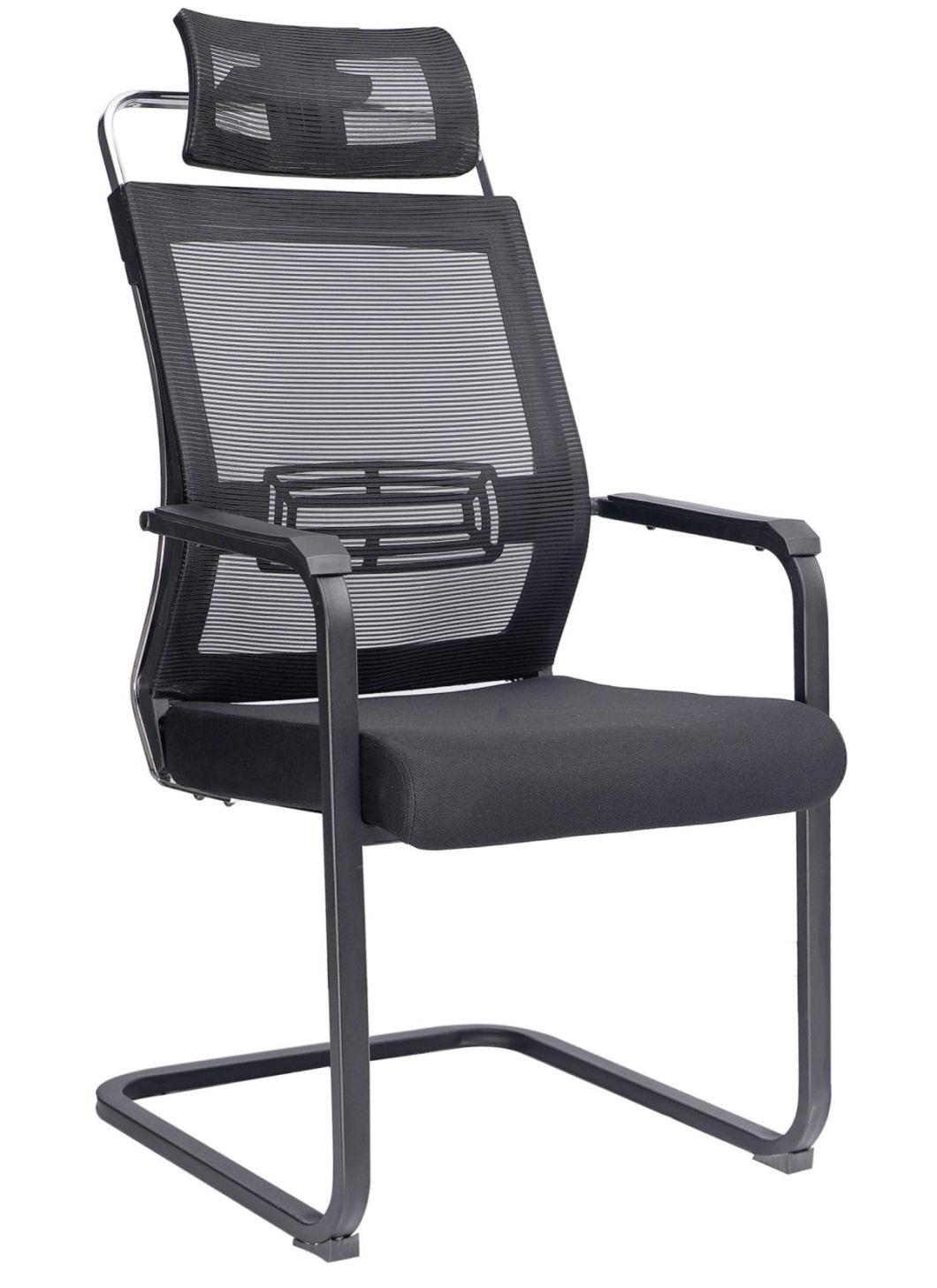 Elegant Chrome Steel Staff Training Meeting Office Mesh Chairs