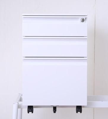 3-Drawer Mobile Cabinet with Lock for Office/Bedroom/School