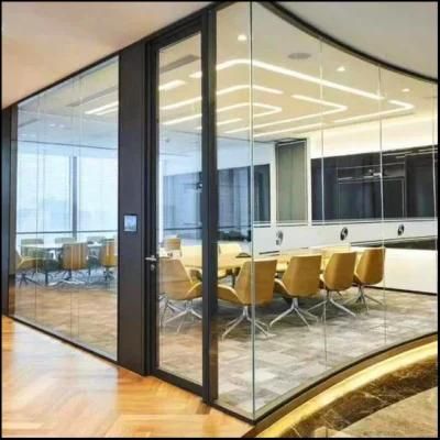 83 Models Aluminum Frame Partition Full Double Tempered Glass Partition with Shutter