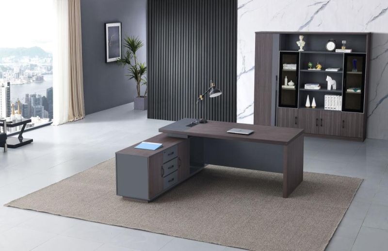 New Modern 200cm 220cm Office Furniture Scrivania Da Ufficio CEO Wooden L Shaped Office Furniture Table Executive Desk