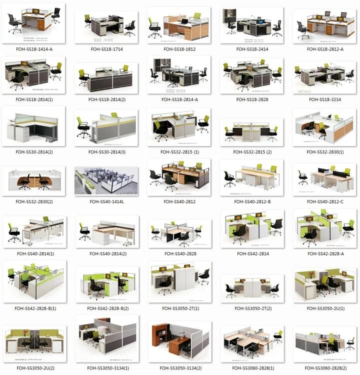 China Factory Office Furniture Call Center 4 Clusters Workstation (FOH-SS40-2812-C)