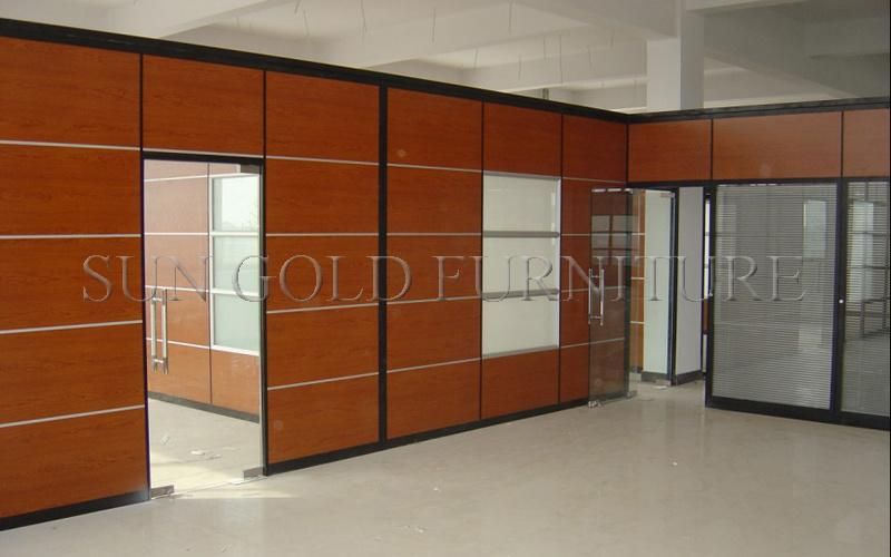Modern Office High Partition Wall with Glass Aluminium Frame (SZ-WS035)