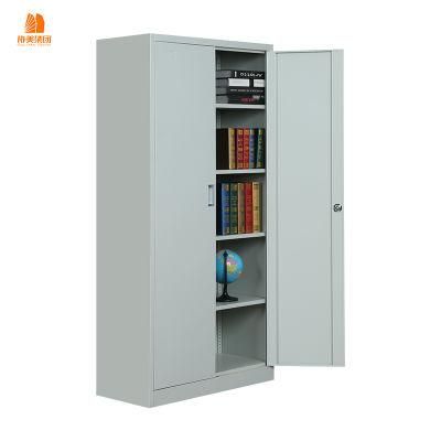 Steel Office Furniture 4 Adjustable Shelves 2 Swing Metal Door Storage Filing Cabinet