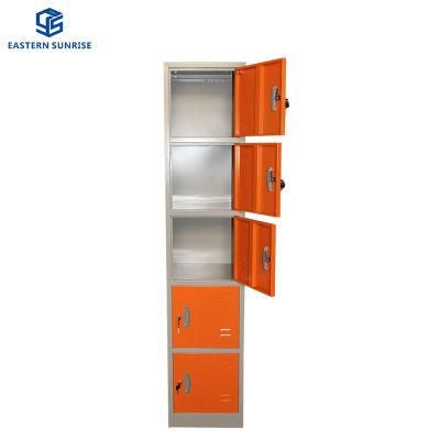Vertical Metal Locker 5-Door Storage Locker Steel Cabinet