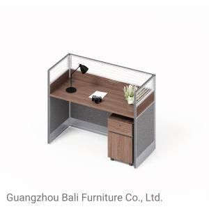 Wood Panel Office Cubicle Call Center Workstation with Partition Screen (BL-WN06L3034)