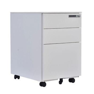 Mobile 3 Drawer Vertical Filing Cabinet with Digital Lock