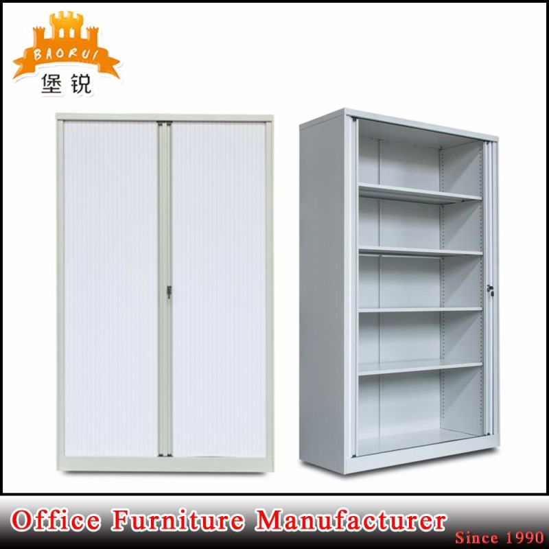 2 Tambour Door Office Furniture Lockable Stationery Storage Cupboard White