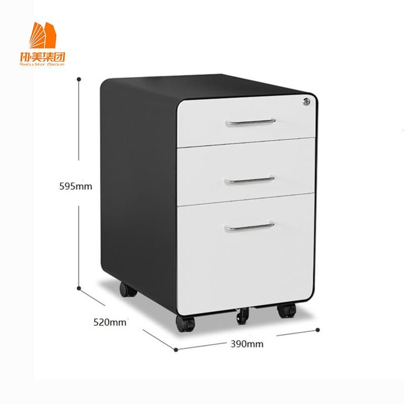 Hot-Selling Style, 3 Drawers Metal Mobile Pedestals File Cabinets.