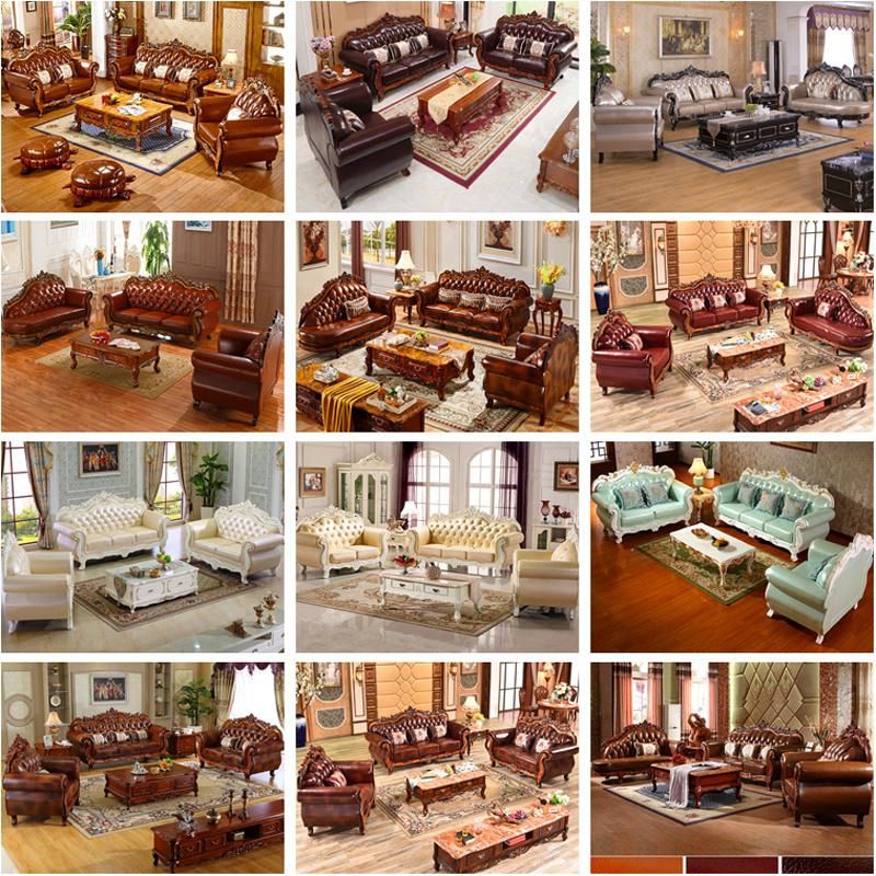 Furniture Factory Wholesale Wooden Sofa Set with Optional Couch Seater