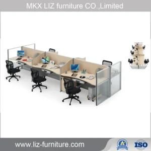 Custom Made Glass Fabric Partition Call Center Cubicle (N009)