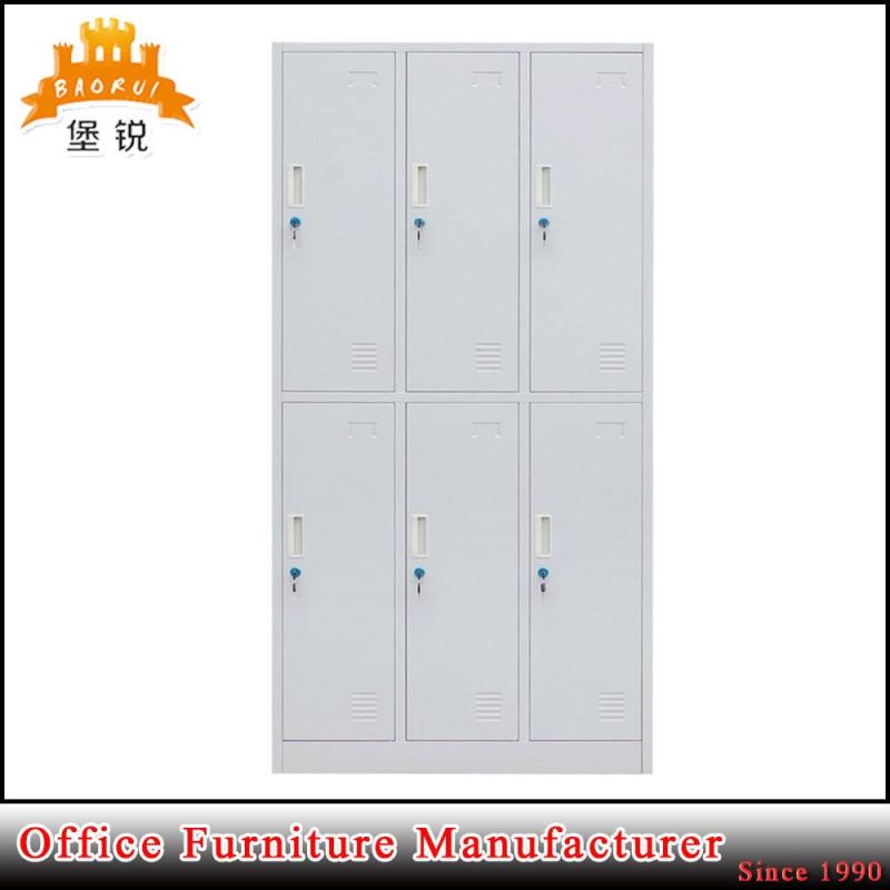 Knock Down Steel 6-Door Clothes Cabinet