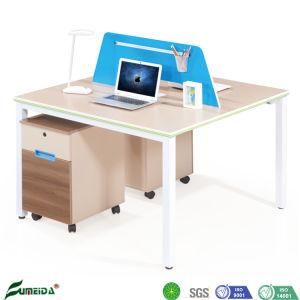 Good Price 2 Seats Office Partition Workstation with Movable Cabinet