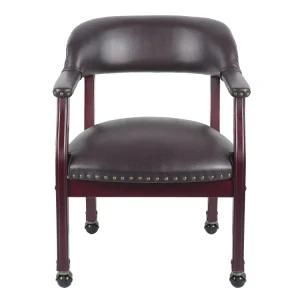 Traditional Office Wood Chair with Vinyl Upholstered Different Color