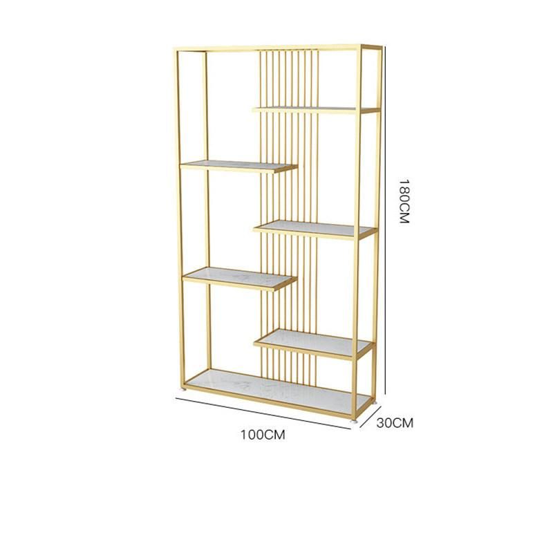 Light Luxury Simple Wrought Iron Shelf Multi-Layer Storage Rack Porch Bookshelf 0516