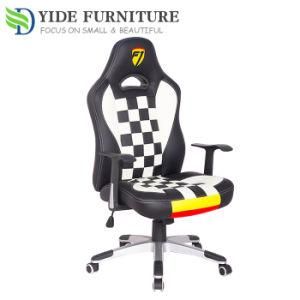 F1 Leather Car Seat Swivel Racing Office Chair with Armrest