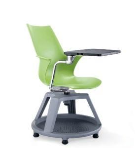 Plastic Shell Rotate Kindergarten Training Chair with Writing Board