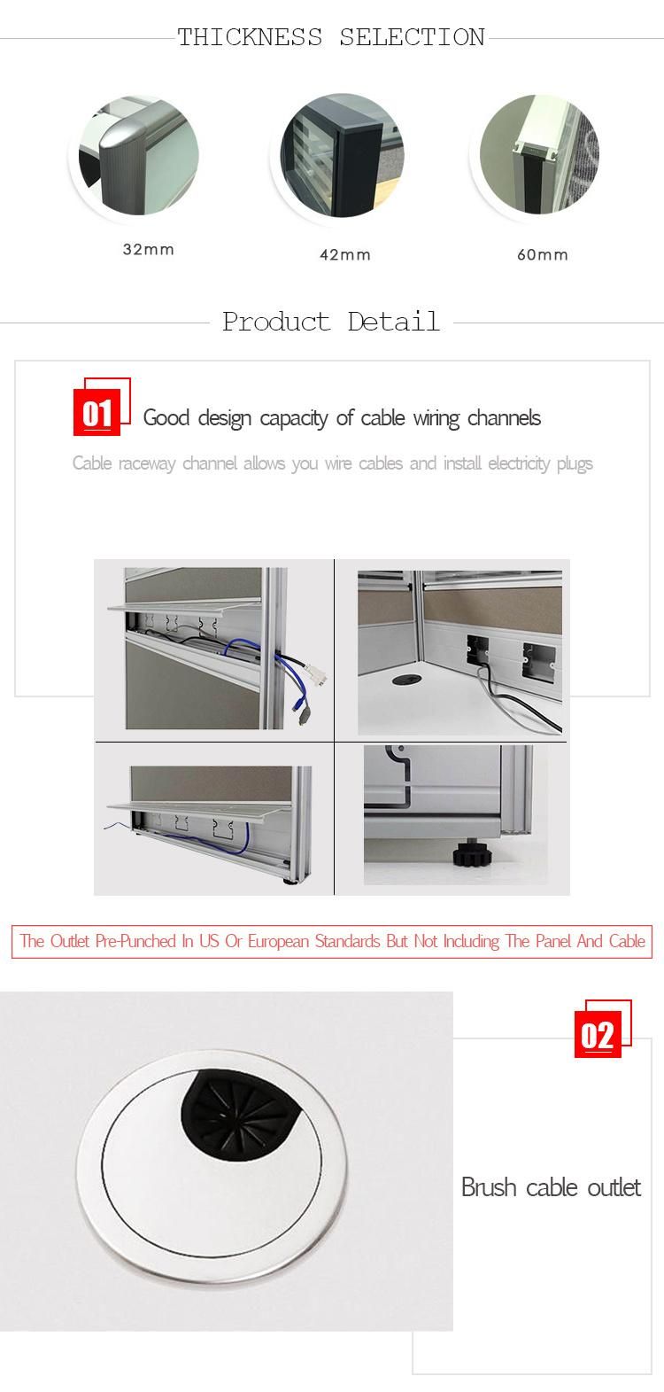 High Wall Blue Staff Aluminum Work Cubicles Office Workstation Cubicle