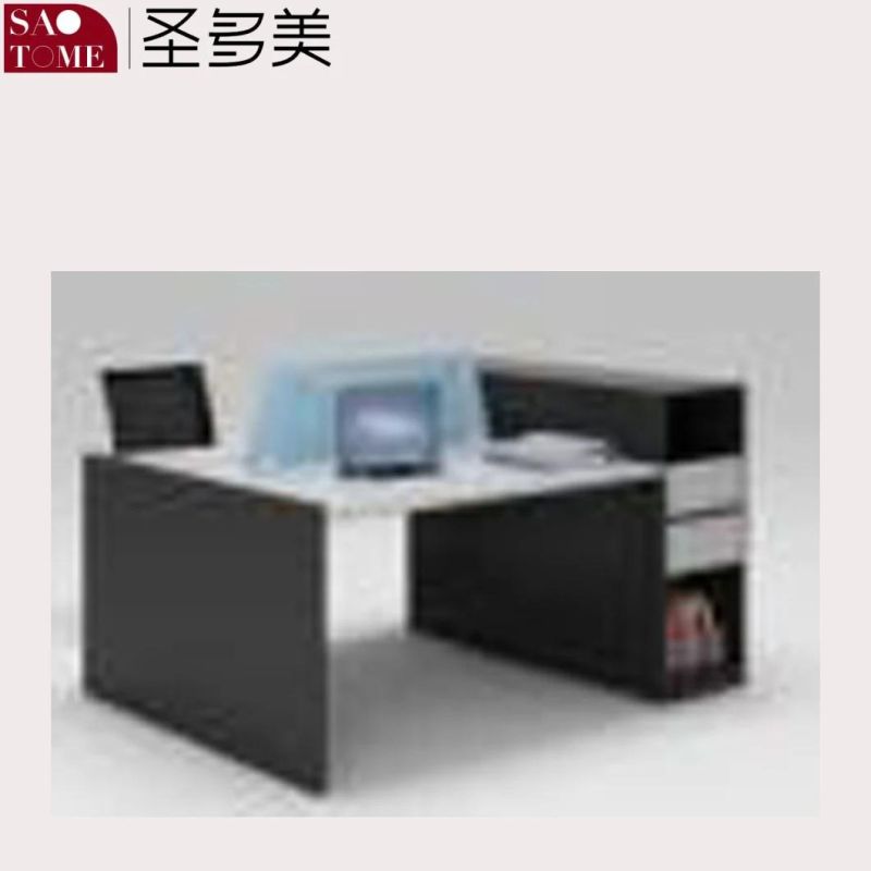 Modern Minimalist Office Furniture with Cabinet 4 Person Office Desk