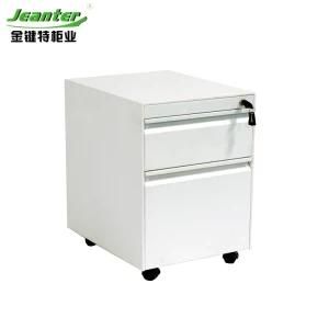 Movable 2 Drawer Steel Filing Cabinet with 5 Wheels