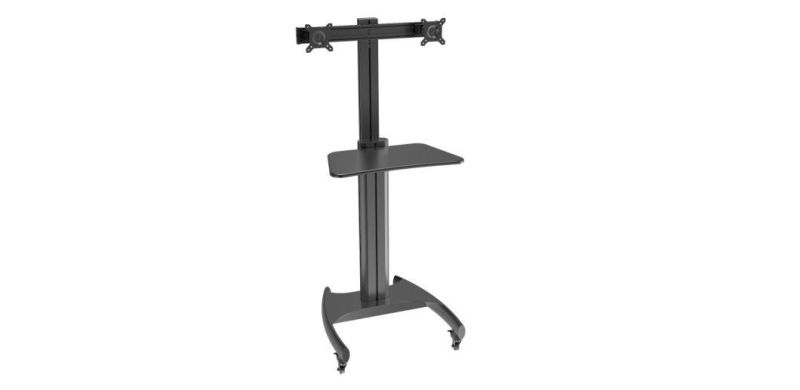 Mobile Computer Workstation/Desk/Stand 2-Monitor 10-24" Height Adjustment