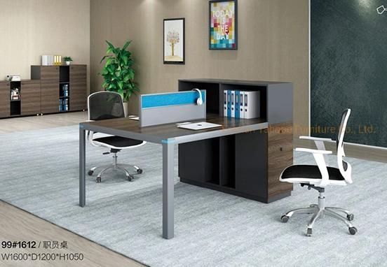 Natural Design Office Staff Partition Melamine 4 Seats Workstation