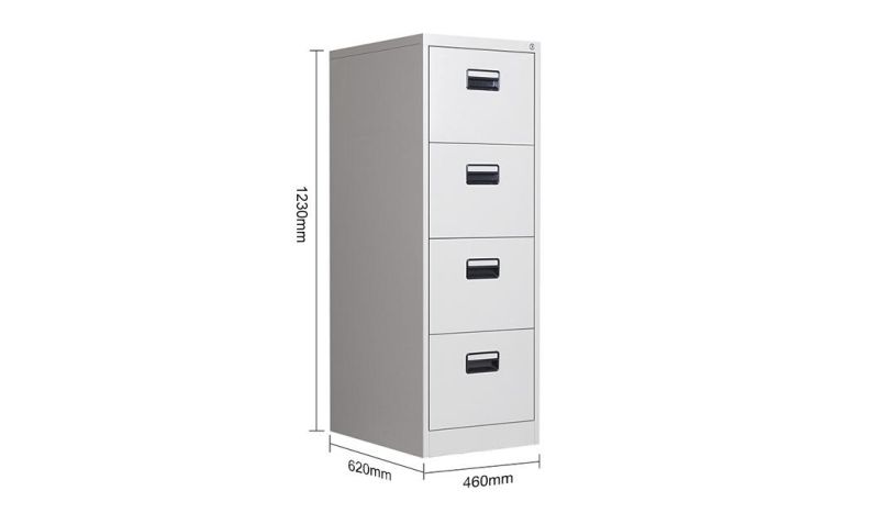 Office Steel Furniture 4 Drawers Vertical Storage Filing Cabinet