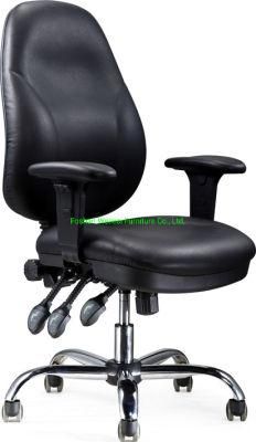 320mm Chrome Base with 120mm Chrome Gaslift 3 Handle Heavy Duty Mechanism with PU Upholstery Office Chair