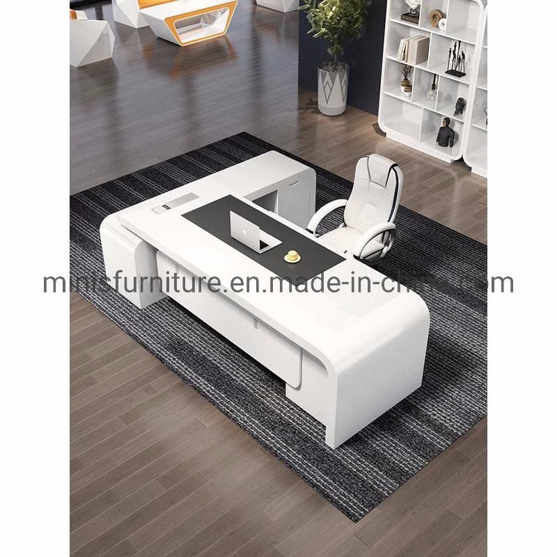 (MN-OD28) Beautiful Furniture Lacquer White CEO Office Desk