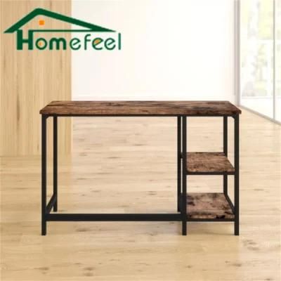 Modern Industrial Minimalist Style Study Furniture Computer Desk with Bookshelf