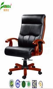 Swivel Leather Executive Office Chair with Solid Wood Foot (FY9036)