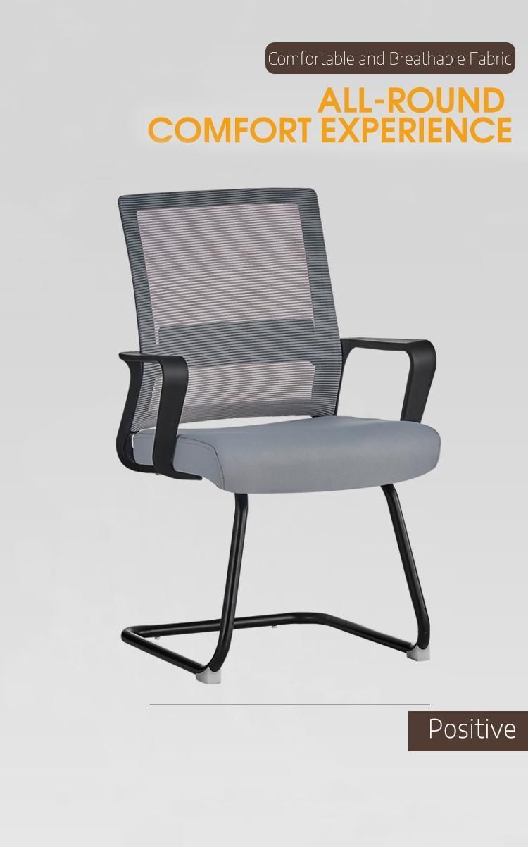 Office Chair Cheap Wholesale Black Mesh Metal Legs Visitor Chair