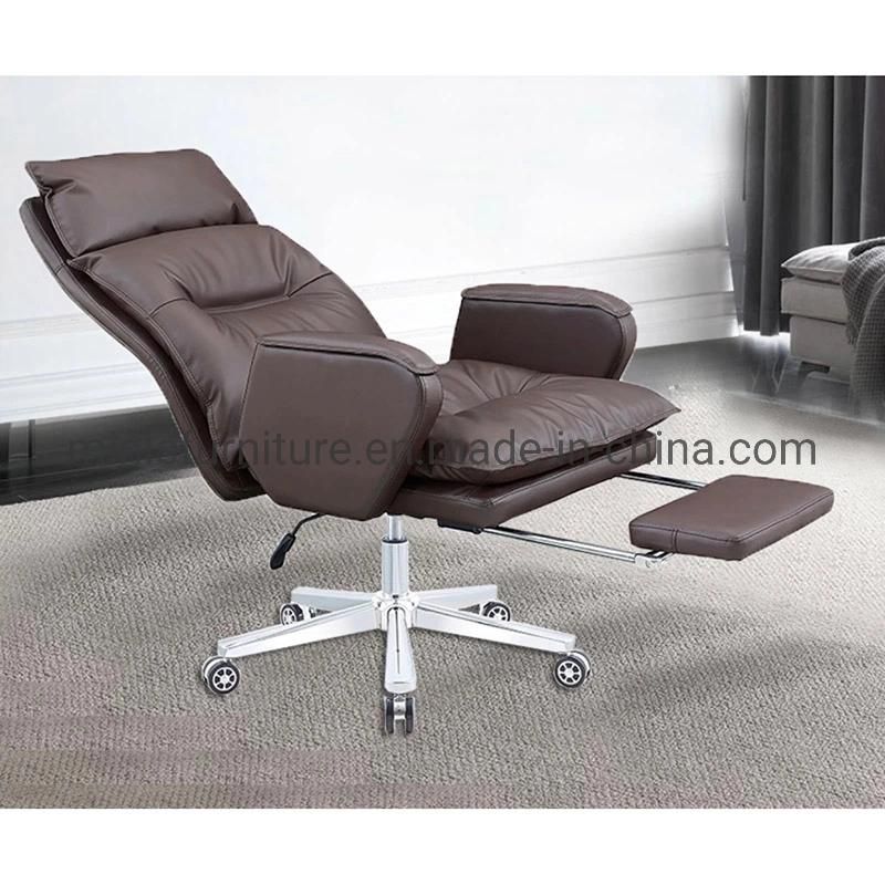 (MN-OC293) High Back Executive Boss/Manager Leather Office Computer Chair with Retractable Footstool