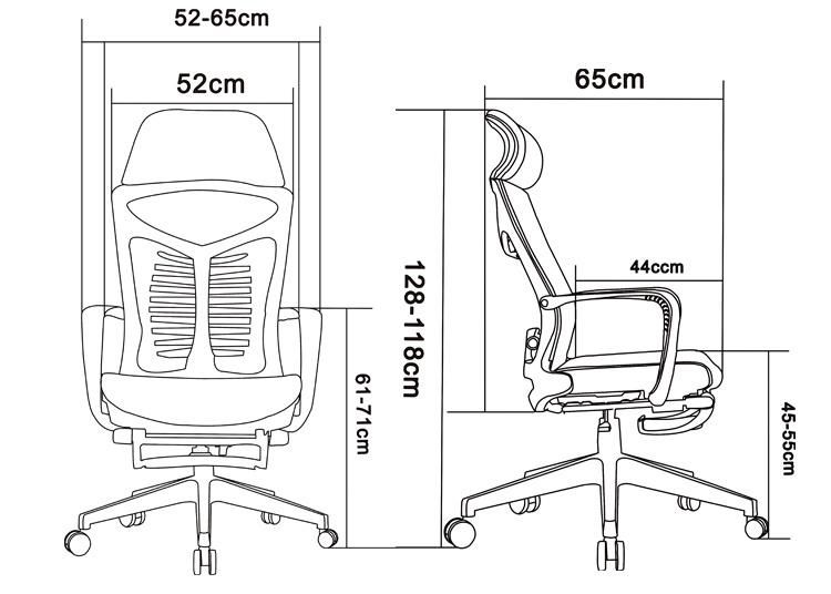Amazon Hot Sale Ergonomic 170 Degree Lay Down Mesh Chairs