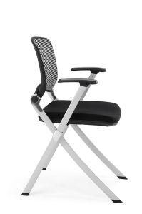 Folding Black Meeting Room Office Training Chair Armrest Writing Board