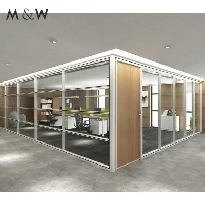 Customization Aluminium Frame Office Glass Partition Office Glass Wall Partitions Folding Office Partitions