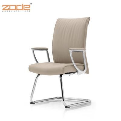 Zode Modern Home/Living Room/Office Furniture Metal Stainless Steel Tubular Frame Leather Work Armrest Visitor Office Chair