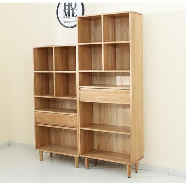 Nordic Minimalist Floor Bookshelf Display Rack Solid Wood Shelf