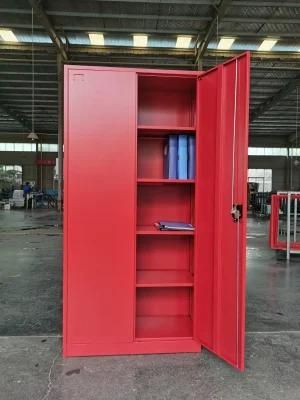 Swing 2 Door Steel Filing Cabinet Metal Book Storage Cabinet with 4 Shelf