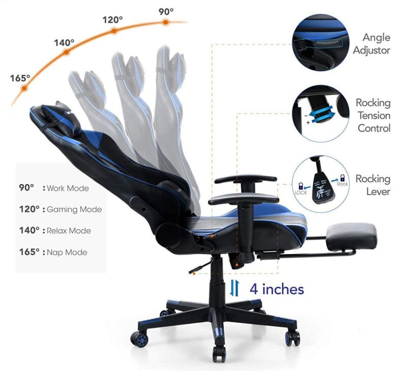 Wholesale Market Office Furniture Racing Seat Gaming Chairs with Massage Lumbar