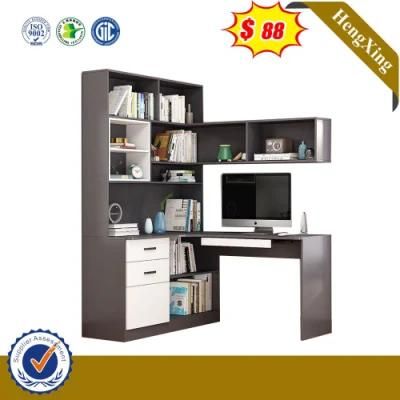 Modern L Shape Writing Desk Small Computer Table Models with Bookshelf