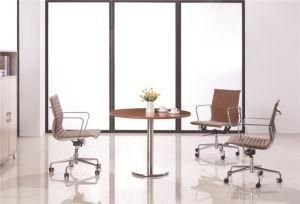 1m Round Living Room Wooden Metal Coffee Tea Dining Leisure Desk Table