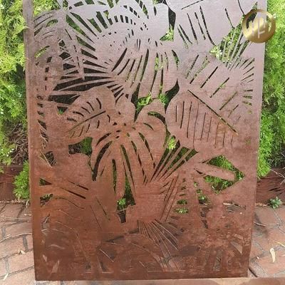 Outdoor Customized Pattern Corten Steel Rusty Metal Decorative Screen