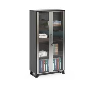 Aluminum Frame 3 Drawer Lateral File Cabinet with Glass