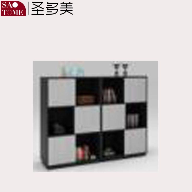 Wooden Four Door Office File Cabinet Furniture Glass Cabinet