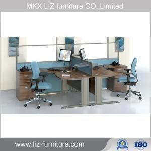 Customized Office Furniture Cubicle with Glass Top Partition Am038