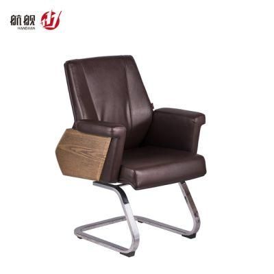 Luxury Hotel Executive Office Chair PU Visitor Chair with 180 Deg Resilient Mechanism Leather Waiting Chair