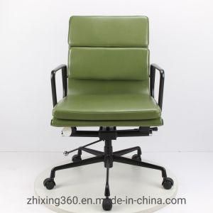 Black Painted MID-Shift Soft-Packed Office Chair