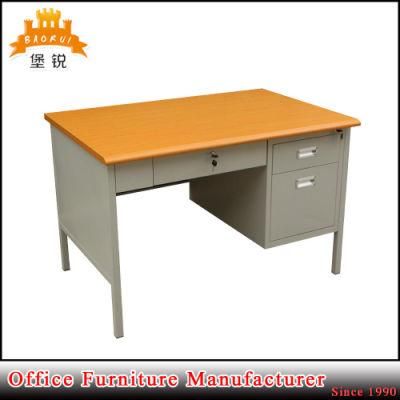 MDF Desktop Steel Single Cabinet Office Table